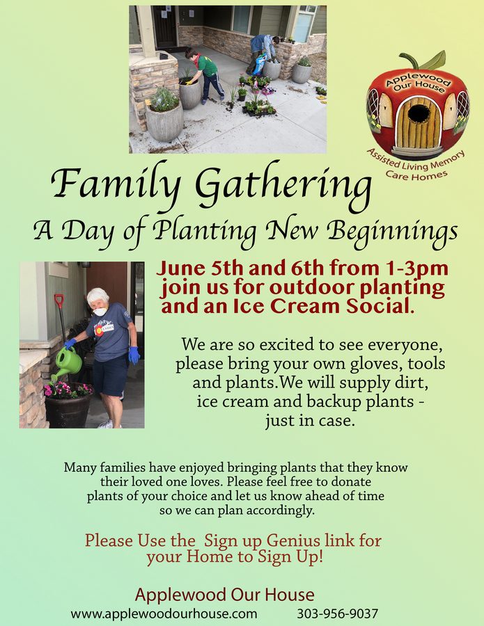 Family Gathering June 5-6 at Applewood Our House