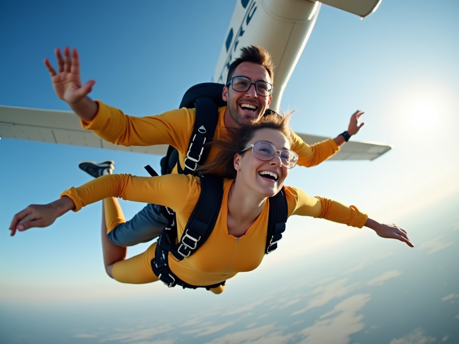 A Woman Skydiving to Stay Active and Keep Her Brain Healthy